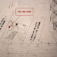 A map on a wall showing the location of the bunker. Photo: Dan Kitwood/Getty Images.